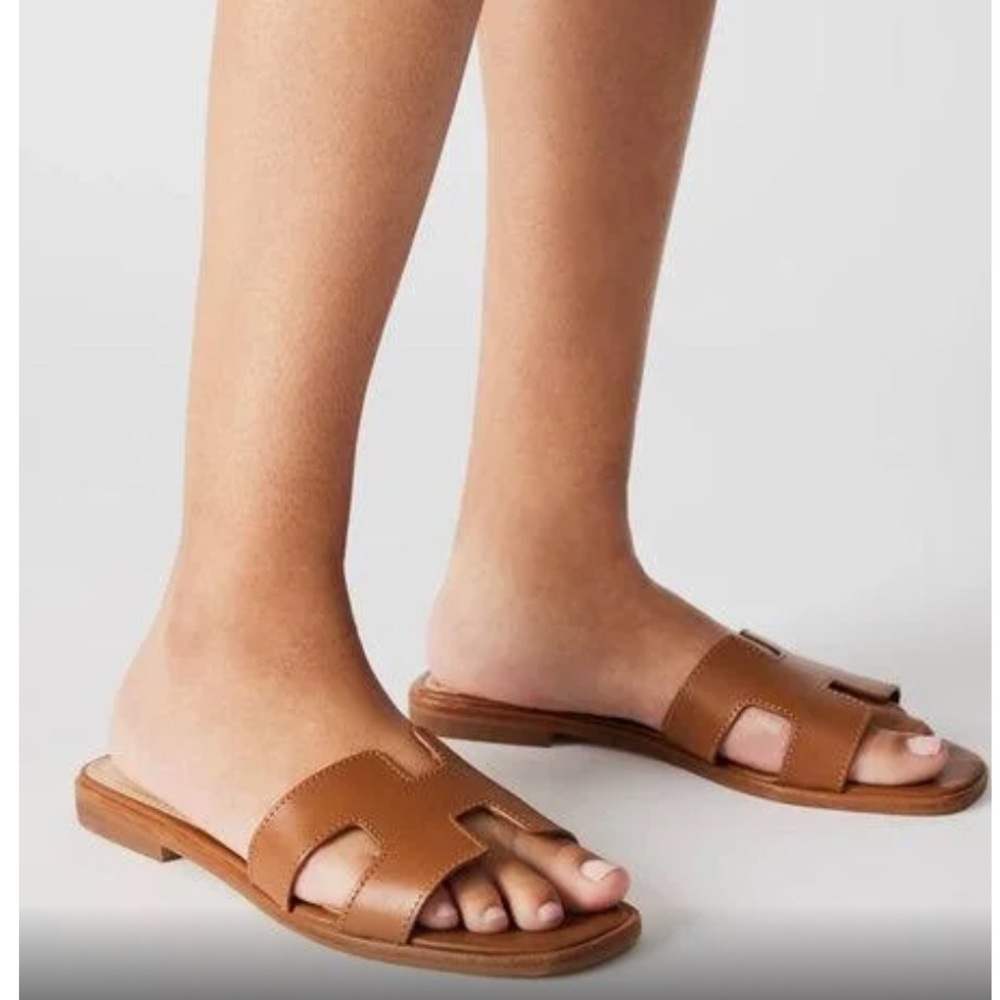 Steven by Steve Madden Hadyn Cognac leather sandals